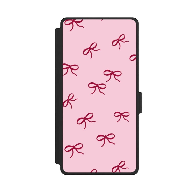 Galaxy S25 Ultra NIVOflip Bows Red Pink Pattern