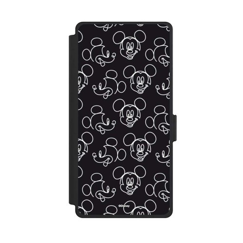 Samsung Galaxy S25 Ultra NIVOflip Disney Mickey Faces Black Line Art Pattern