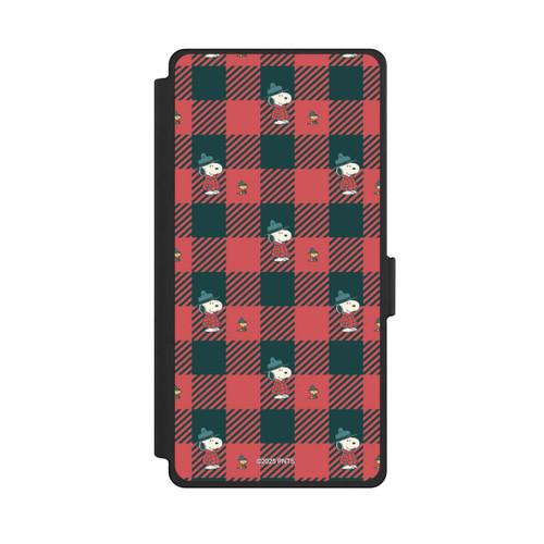 Samsung Galaxy S25 Ultra NIVOflip Peanuts Red Tartan Pattern
