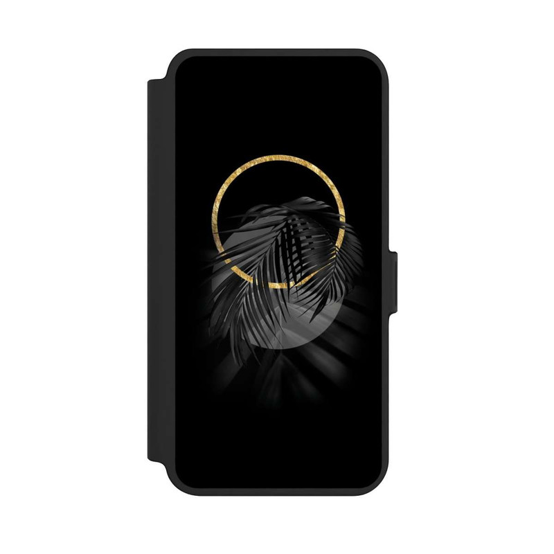 Galaxy S25 + NIVOflip Black Tropical Leaf