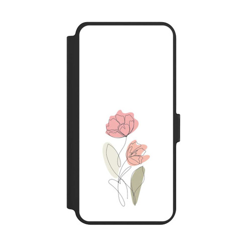 Samsung Galaxy S25+  NIVOflip Flower Line Art Red