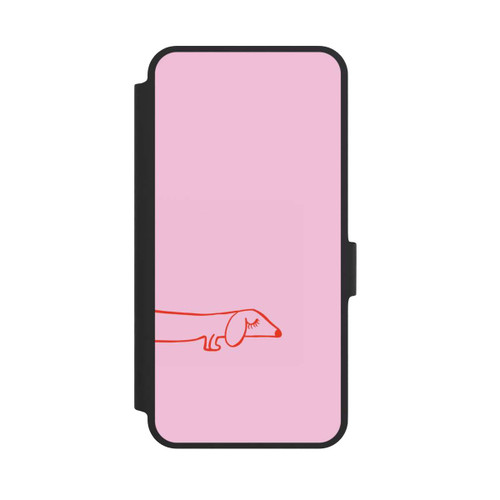 Samsung Galaxy A36 5G NIVOflip Dachshund Illustration Pink