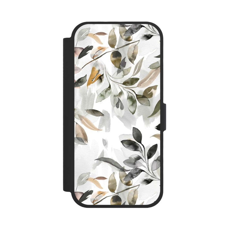 iPhone 17 NIVOflip Watercolor Neutral Leaves