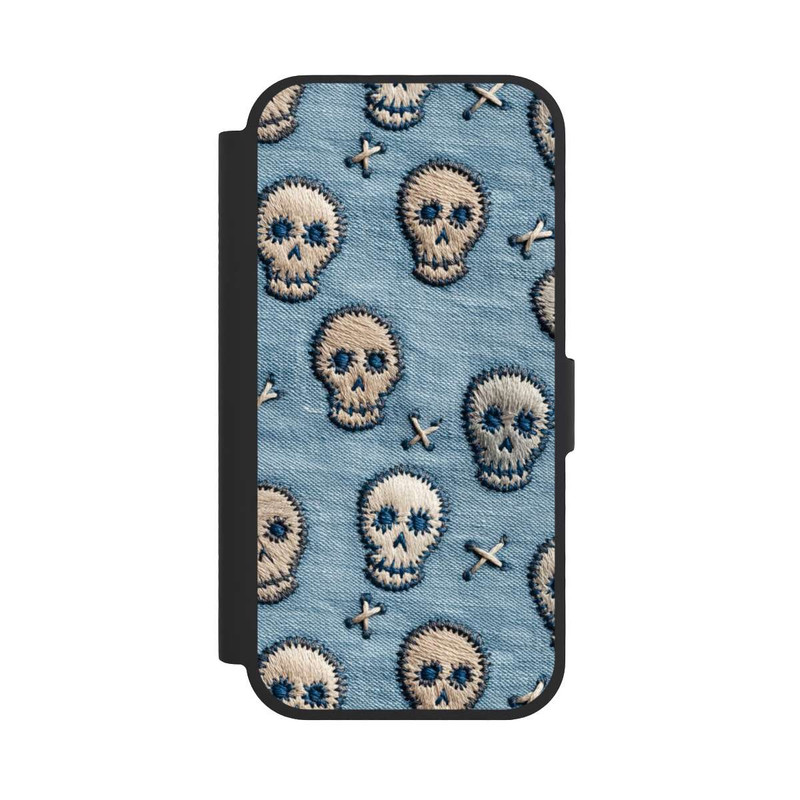 iPhone 17 NIVOflip Skulls on Jeans Pattern