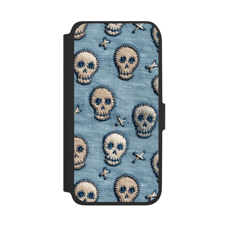 Galaxy A17 5G NIVOflip Skulls on Jeans Pattern