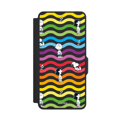 Samsung Galaxy S26+ NIVOflip Snoopy Pattern Rainbow Transparent