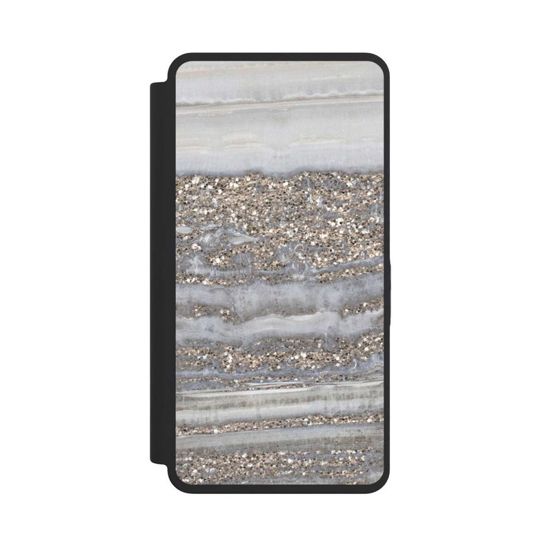 Galaxy S26 Ultra NIVOflip White Glitter Marble Look