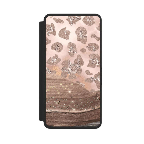 Samsung Galaxy S26 Ultra NIVOflip Silver Leopard Glitterlook