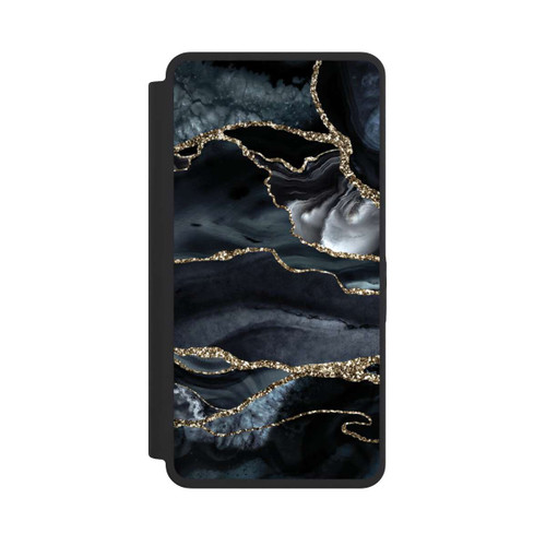 Samsung Galaxy S26 Ultra NIVOflip Dark Marble Gold Glitter Look