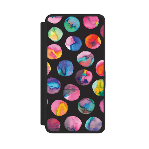 Samsung Galaxy S26 Ultra NIVOflip Colorful Ink Marbles Dots Black