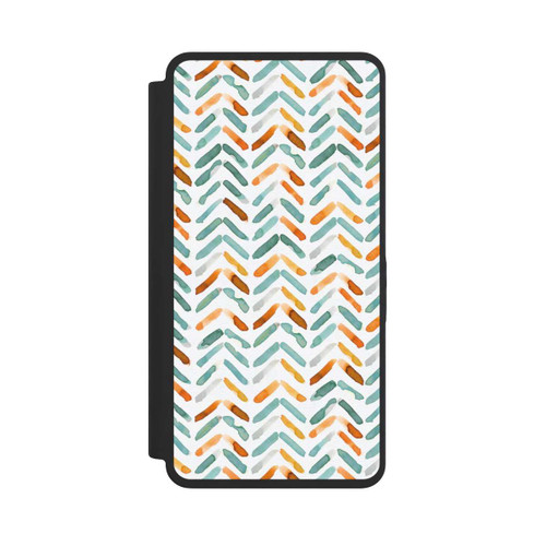 Samsung Galaxy S26 Ultra NIVOflip Elegant Fall Chevron Blue Orange