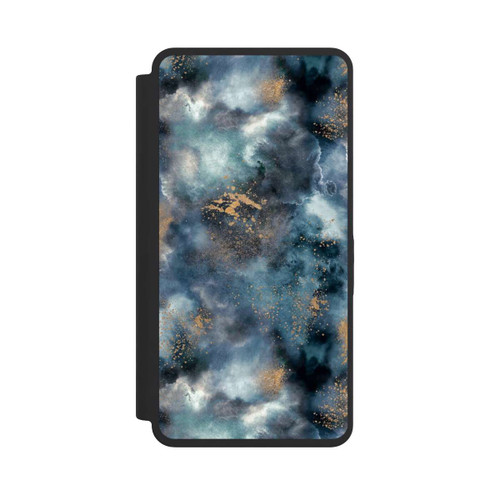 Samsung Galaxy S26 Ultra NIVOflip Smoky Marble Watercolor Navy