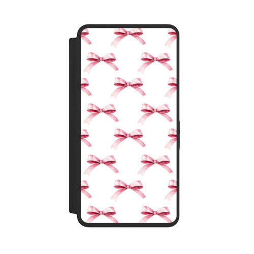 Samsung Galaxy S26 Ultra NIVOflip Pink Bow on White Pattern