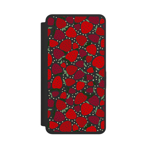 Samsung Galaxy S26 Ultra NIVOflip Strawberry Pattern Comic Transparent