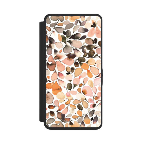 Samsung Galaxy S26 Ultra NIVOflip Eucalyptus Watercolor Leaves Dark Brown Autumn