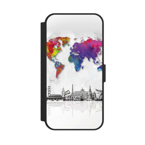 Apple iPhone 17e NIVOflip Worldmap with Skyline