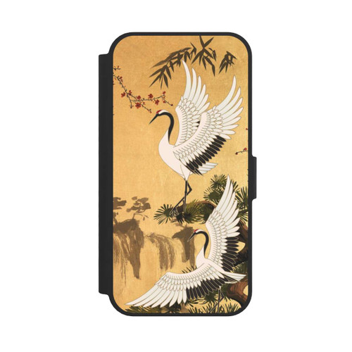 Apple iPhone 17e NIVOflip Cranes Gold Japan 2