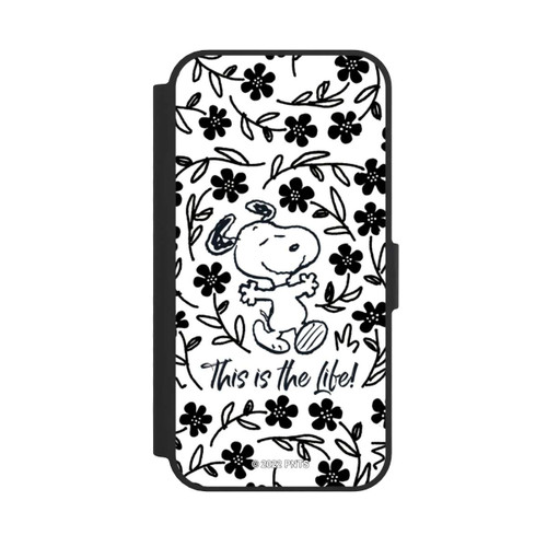 Apple iPhone 17e NIVOflip Snoopy Black and White This Is The Life