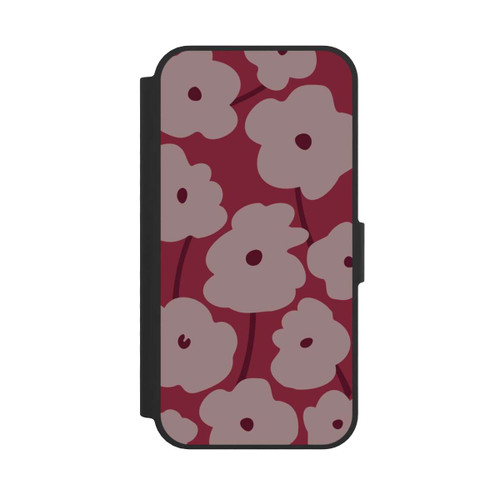 Apple iPhone 17e NIVOflip Minimalistic Flowers Bordeaux