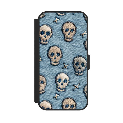 Apple iPhone 17e NIVOflip Skulls on Jeans Pattern