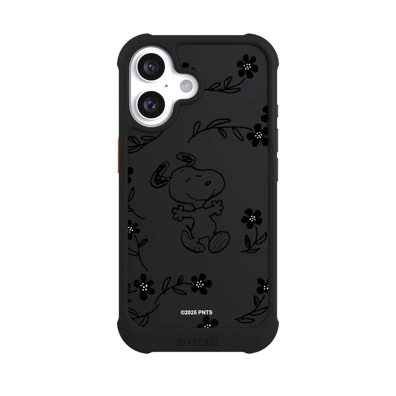iPhone 16 NIVOmax Snoopy und Flowers Transparent