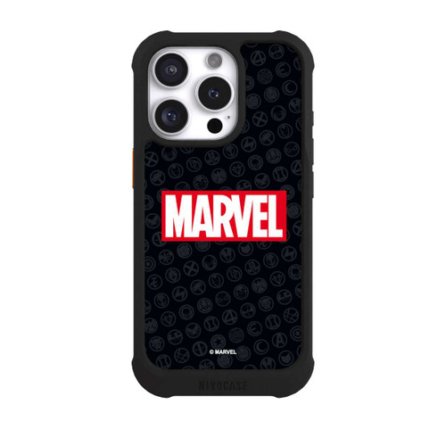Apple iPhone 16 Pro NIVOmax Marvel Logo Black Red 