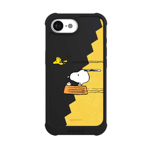 Apple iPhone 16e NIVOmax Peanuts-Snoopy und Woodstock Transparent