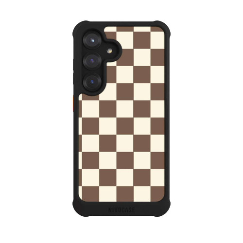 Samsung Galaxy S25 NIVOmax Checkerboard brown