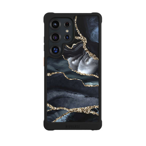Samsung Galaxy S25 Ultra NIVOmax Dark Marble Gold Glitter Look