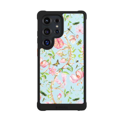 Samsung Galaxy S25 Ultra NIVOmax Vintage Botanic Flowers Blue
