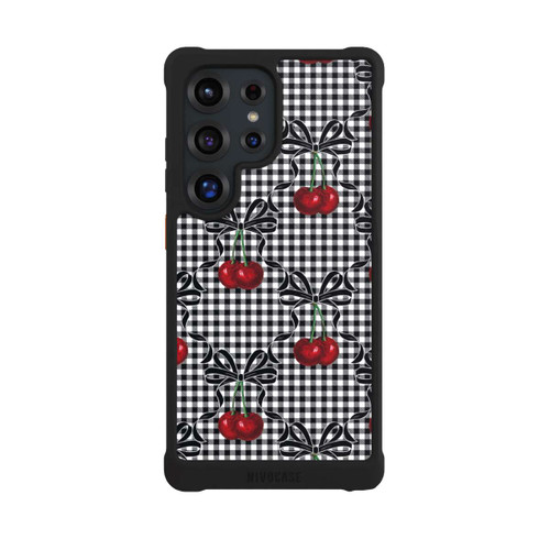 Samsung Galaxy S25 Ultra NIVOmax Cherry Pattern Black