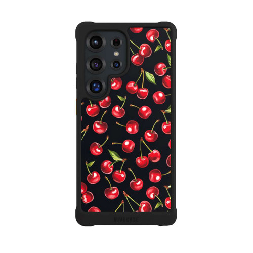 Samsung Galaxy S25 Ultra NIVOmax Cherry Pattern Black with AI