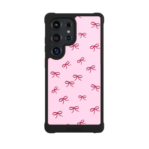 Samsung Galaxy S25 Ultra NIVOmax Bows Red Pink Pattern