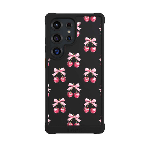 Samsung Galaxy S25 Ultra NIVOmax Cherry Bow Pattern Transparent with AI