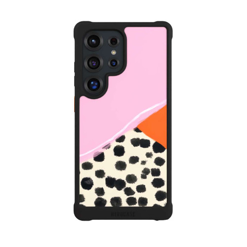 Samsung Galaxy S25 Ultra NIVOmax Pink and Orange Modern Art with Dots