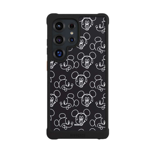Samsung Galaxy S25 Ultra NIVOmax Disney Mickey Faces Black Line Art Pattern