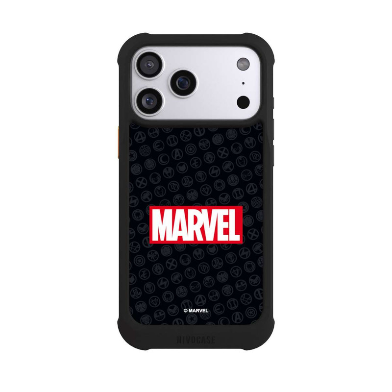 iPhone 17 Pro Max NIVOmax Marvel Logo Black Red 