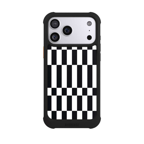 Apple iPhone 17 Pro Max NIVOmax Checked Abstract Bold Black and White Color Block