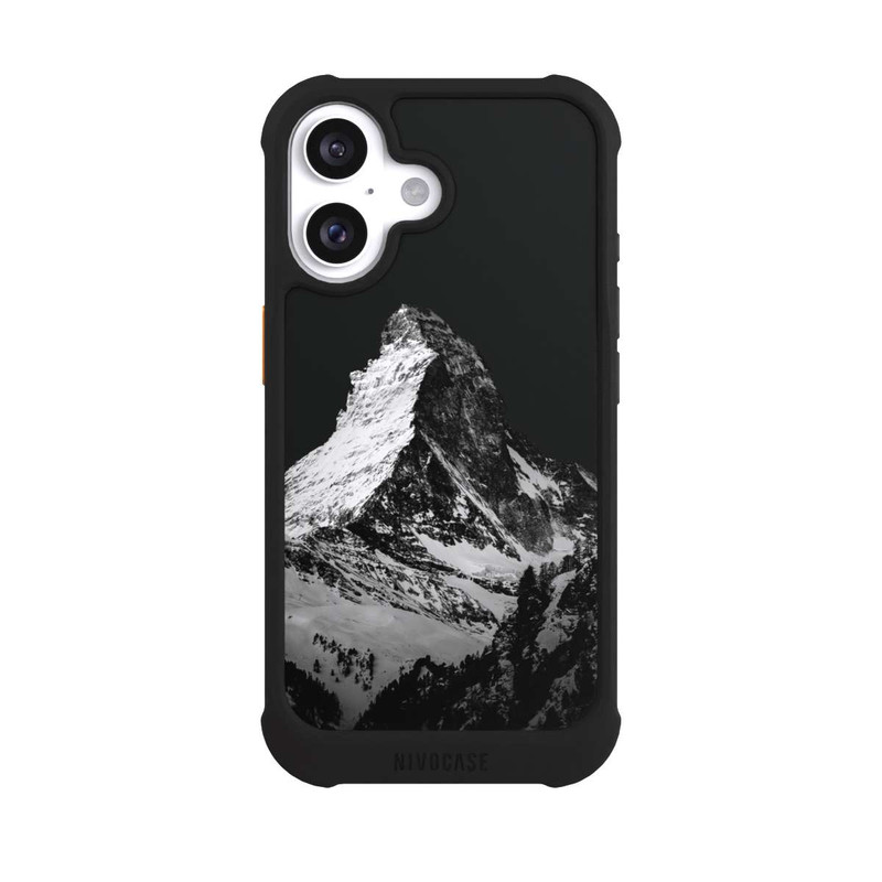 iPhone 16 NIVOmax Snow Capped Mountains grey