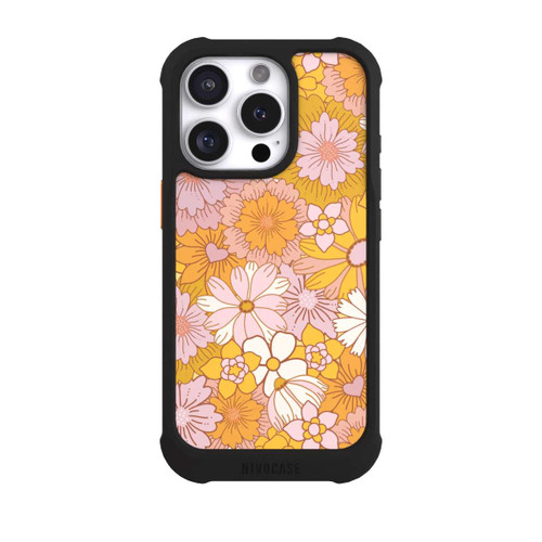 Apple iPhone 16 Pro NIVOmax Retro Flower Walpaper Yellow