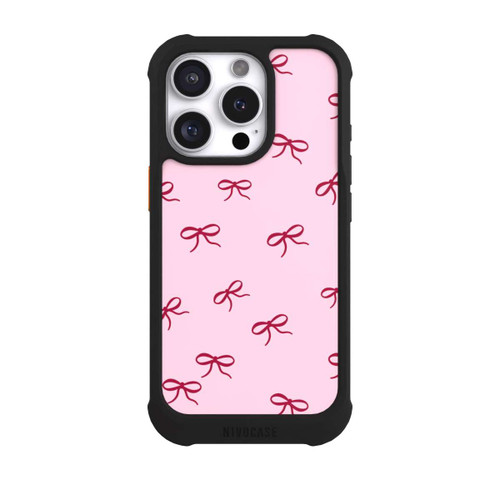 Apple iPhone 16 Pro NIVOmax Bows Red Pink Pattern