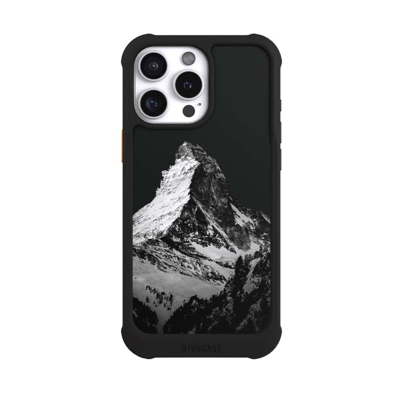 iPhone 16 Pro Max NIVOmax Snow Capped Mountains grey