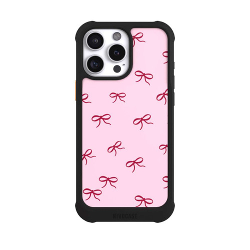 Apple iPhone 16 Pro Max NIVOmax Bows Red Pink Pattern