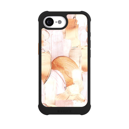 Apple iPhone 16e NIVOmax White/Gold Brush Pattern