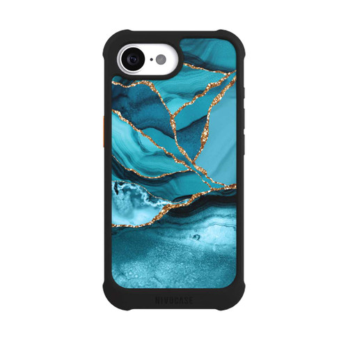 Apple iPhone 16e NIVOmax Ice Blue Marble Landscape