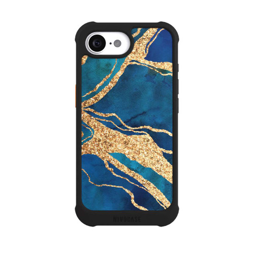 Apple iPhone 16e NIVOmax Gemstone Blue Gold