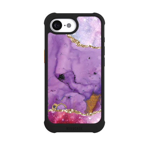 Apple iPhone 16e NIVOmax Purple Galaxy Glamour Marble
