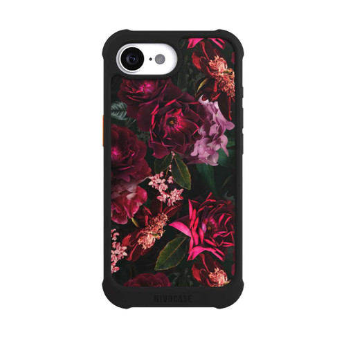 Apple iPhone 16e NIVOmax Dark Red and Pink Flowers