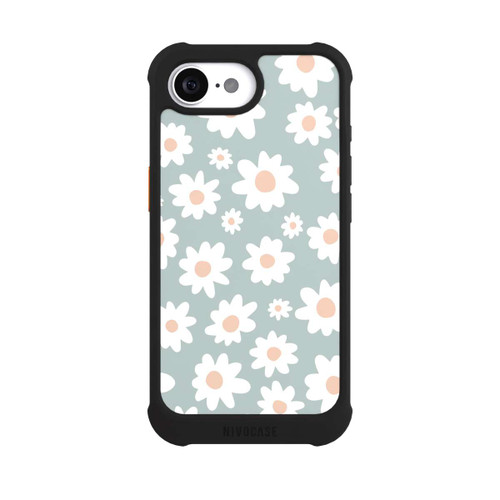 Apple iPhone 16e NIVOmax Daisy Flower Seamless Pattern Green