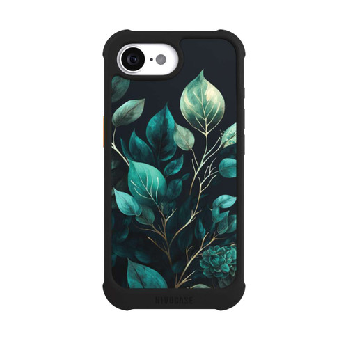 Apple iPhone 16e NIVOmax Eucalyptus Dark Background